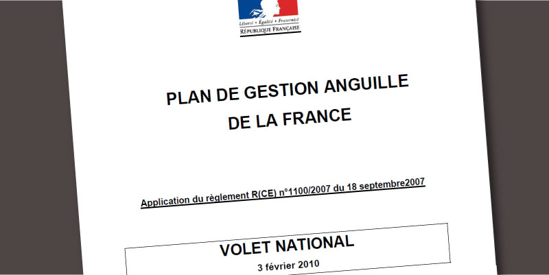 Couverture du Plan de gestion Anguille