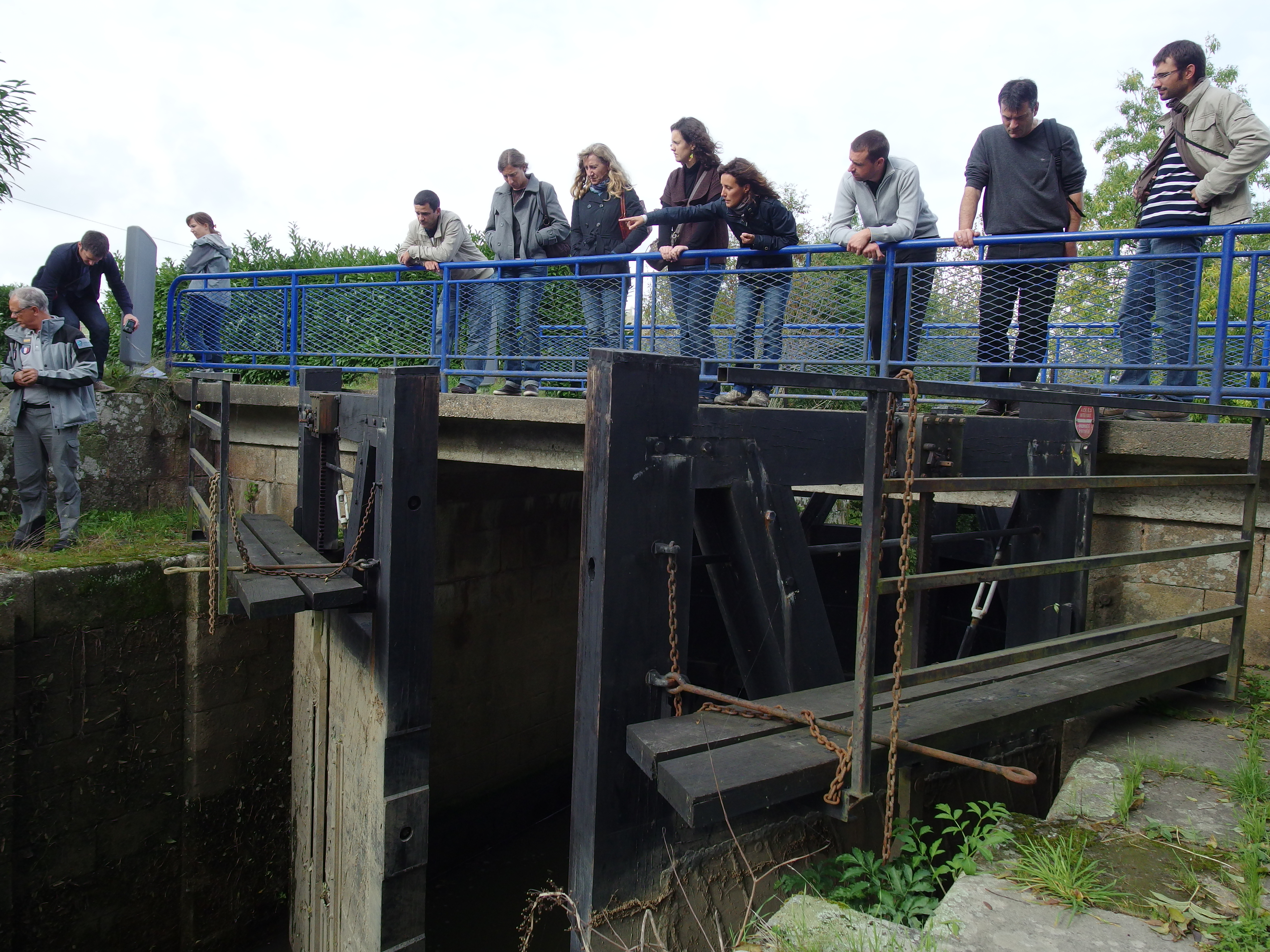 Ouverture porte à flots sur les marais nord Loire