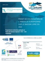 Front de colonisation de l'Anguille européenne sur le bassin Loire en 2022
