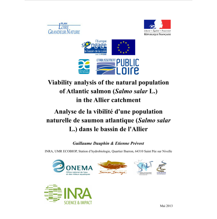 Analyse de la viabilité d'une population naturelle de saumon atlantique (Salmo salar L.) dans le bassin de l'Allier